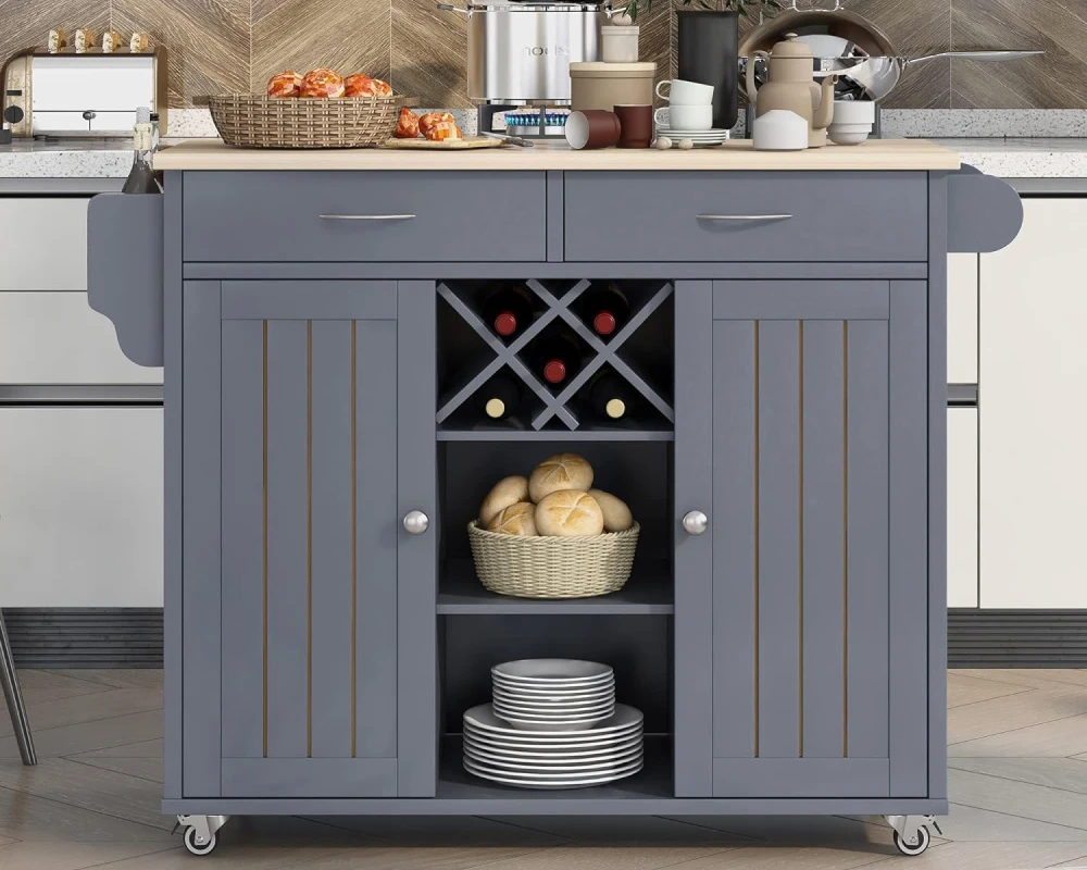 island table with storage